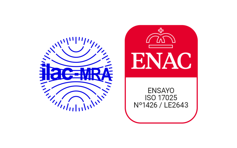 Logo ENAC-ILAC ensayos LE 2643 WEB